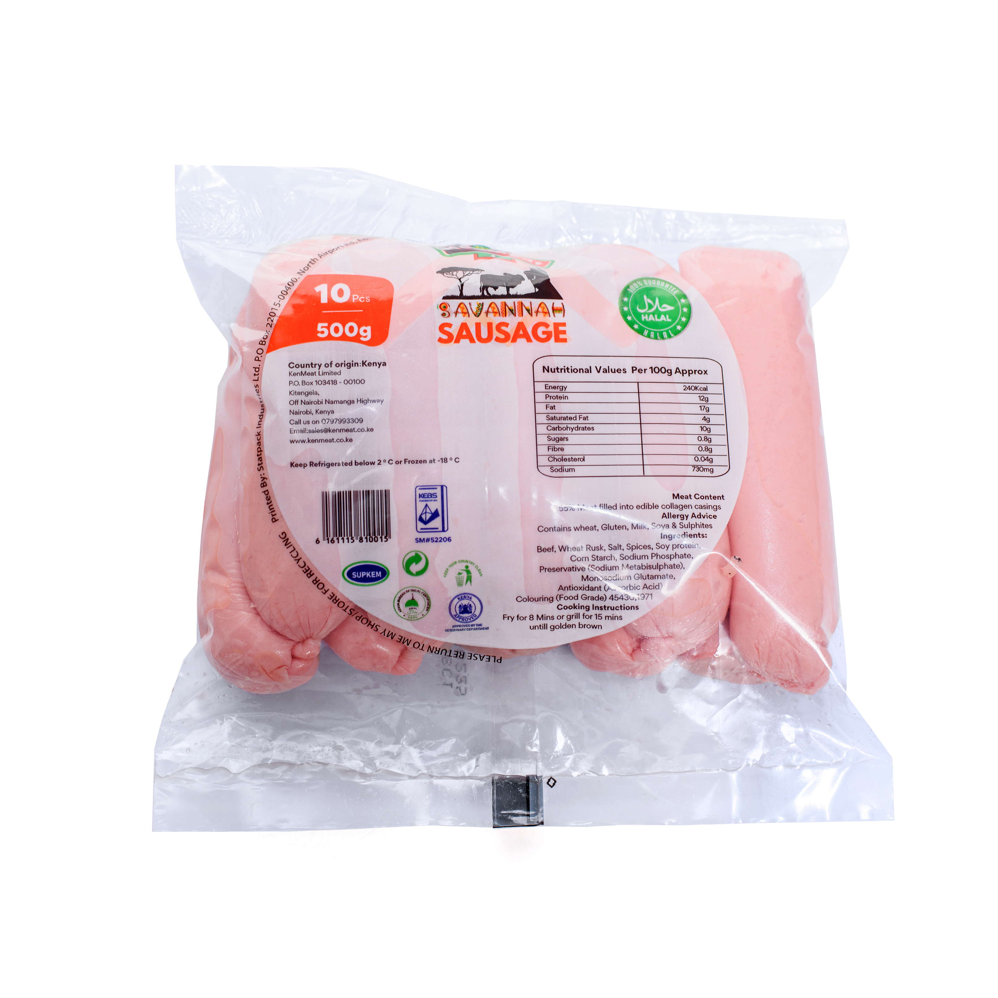 Kenmeat Savannah Sausages 500G